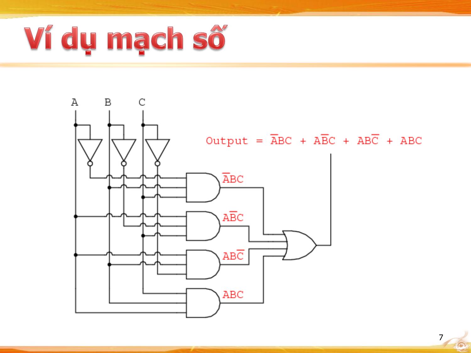 Bài giảng Kiến trúc máy tính - Chương: Mạch logic trang 7