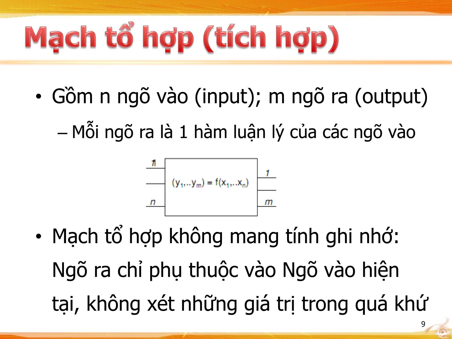 Bài giảng Kiến trúc máy tính - Chương: Mạch logic trang 9