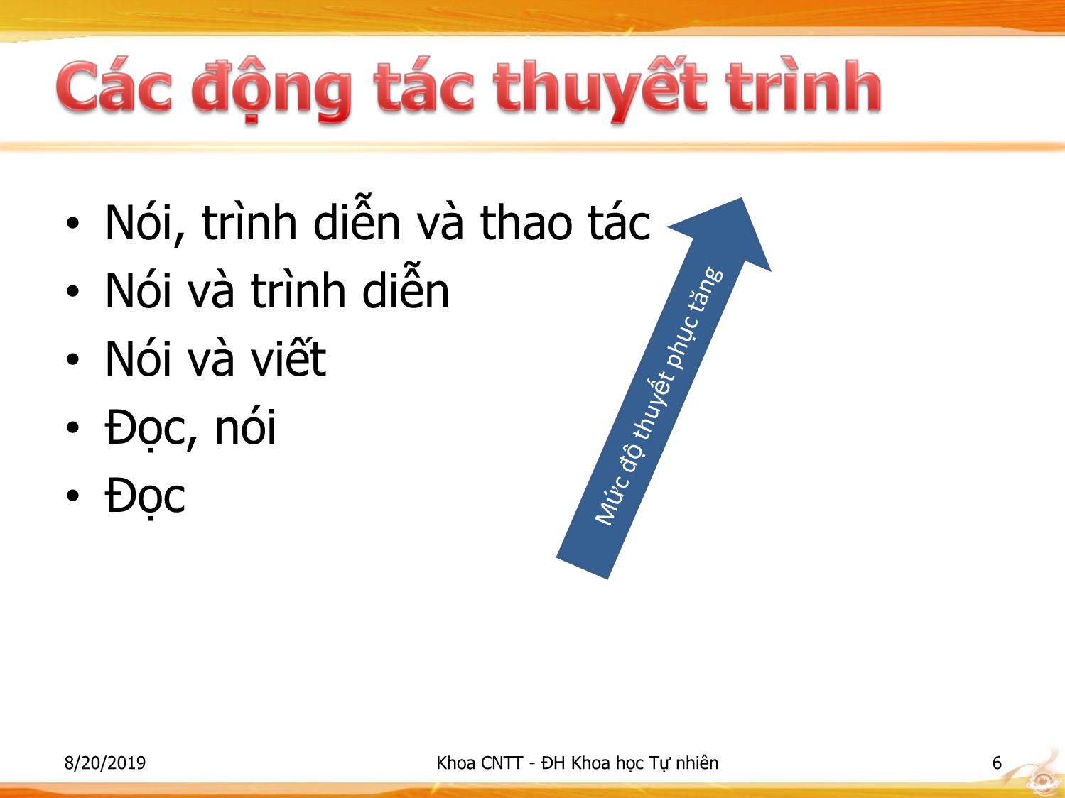 Bài giảng Nhập môn Công nghệ thông tin 1 - Chương 5: Thuyết trình và các công cụ hỗ trợ trang 6