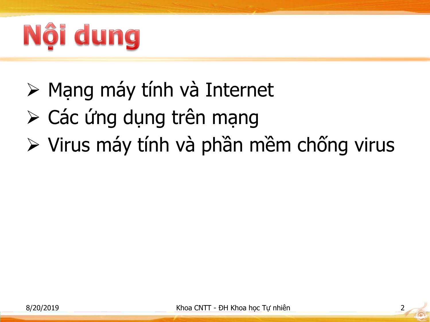 Bài giảng Nhập môn Công nghệ thông tin 1 - Chương 6: Tin học phổ thông trang 2