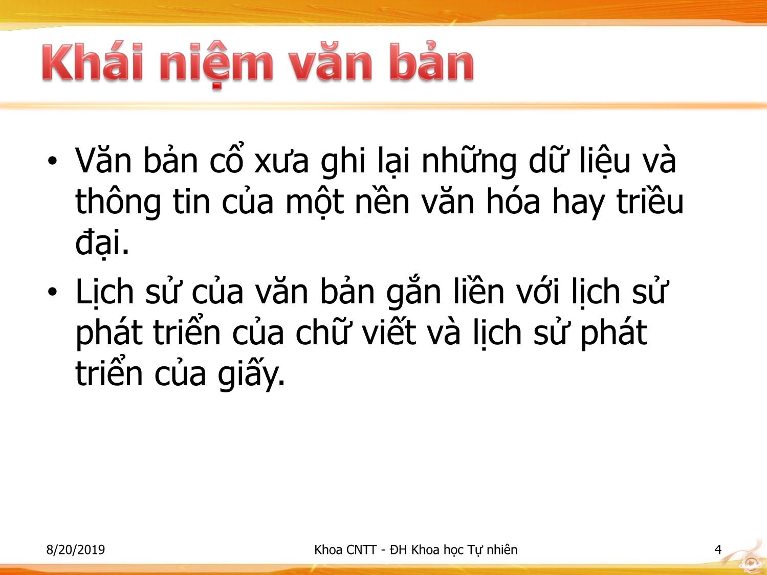 Bài giảng Nhập môn Công nghệ thông tin 1 - Chương 7: Văn bản và soạn thảo văn bản trang 4