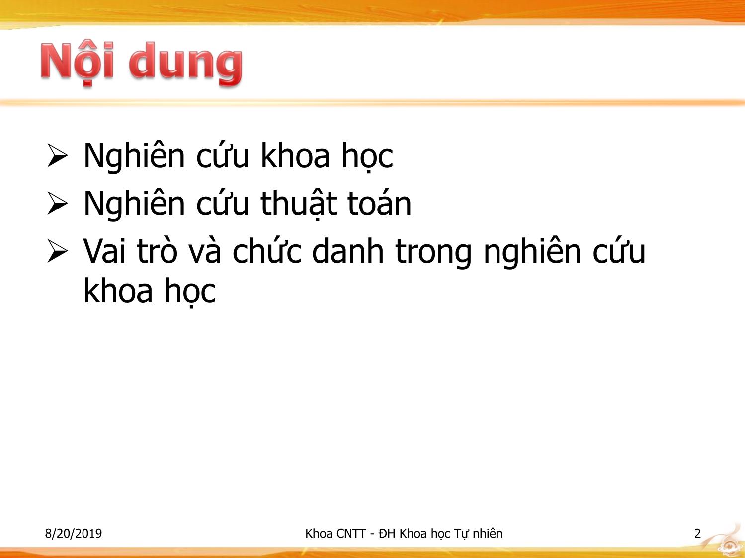 Bài giảng Nhập môn Công nghệ thông tin 1 - Chương 8: Xây dựng, phát triển và đánh giá thuật toán trang 2