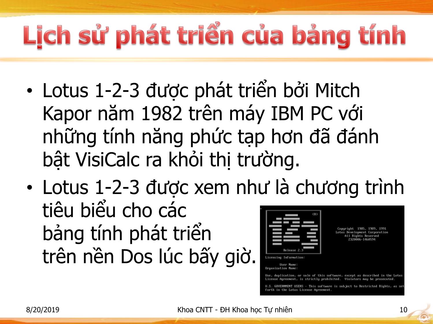 Bài giảng Nhập môn Công nghệ thông tin 1 - Chương 9: Xử lý bảng tính trang 10