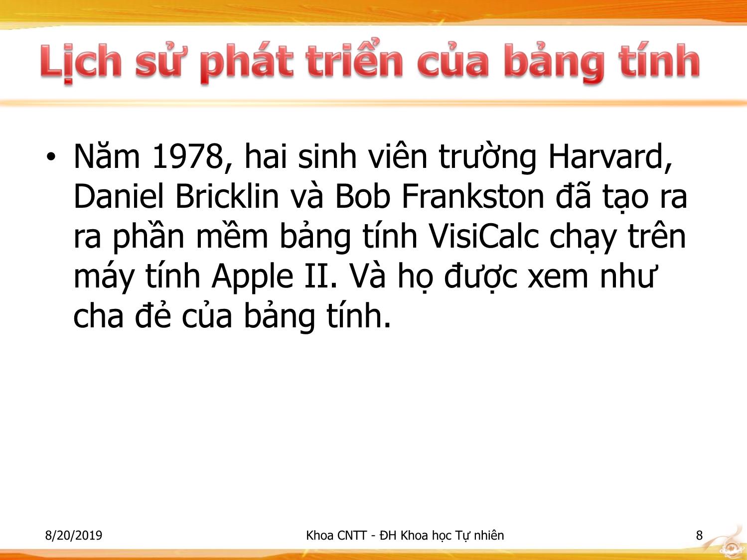 Bài giảng Nhập môn Công nghệ thông tin 1 - Chương 9: Xử lý bảng tính trang 8