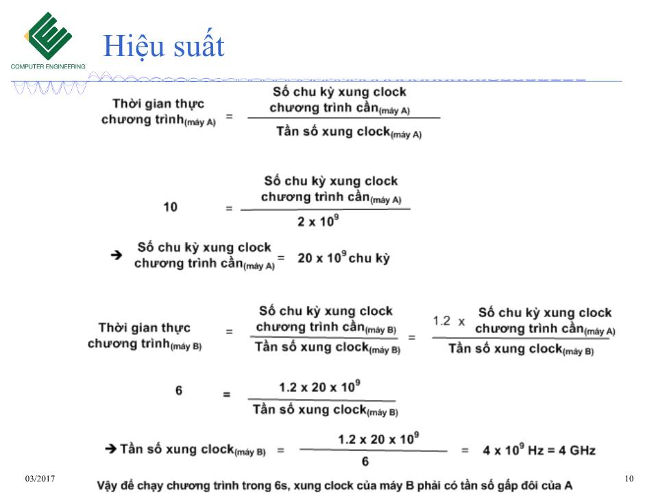 Bài giảng Kiến trúc máy tính - Tuần 2: Hiệu suất máy tính trang 10