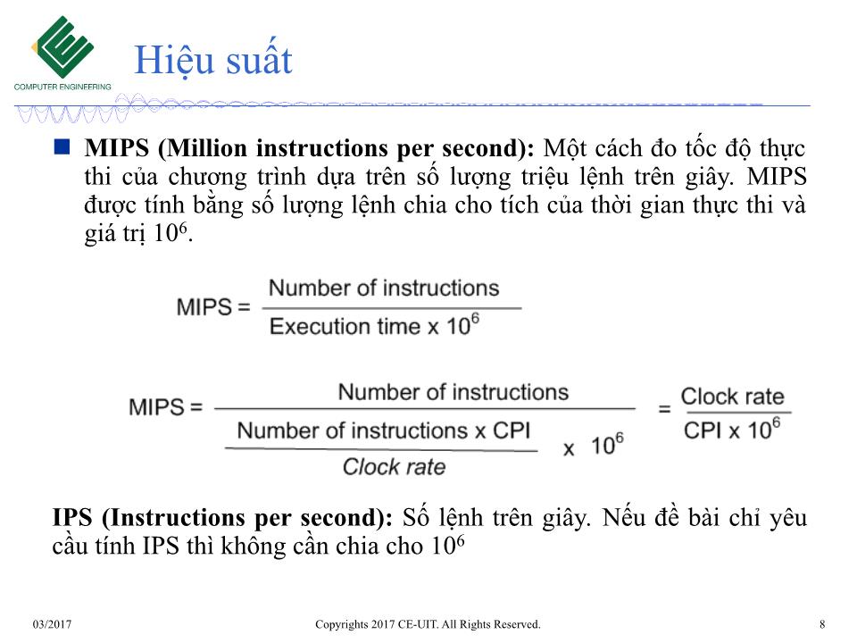 Bài giảng Kiến trúc máy tính - Tuần 2: Hiệu suất máy tính trang 8