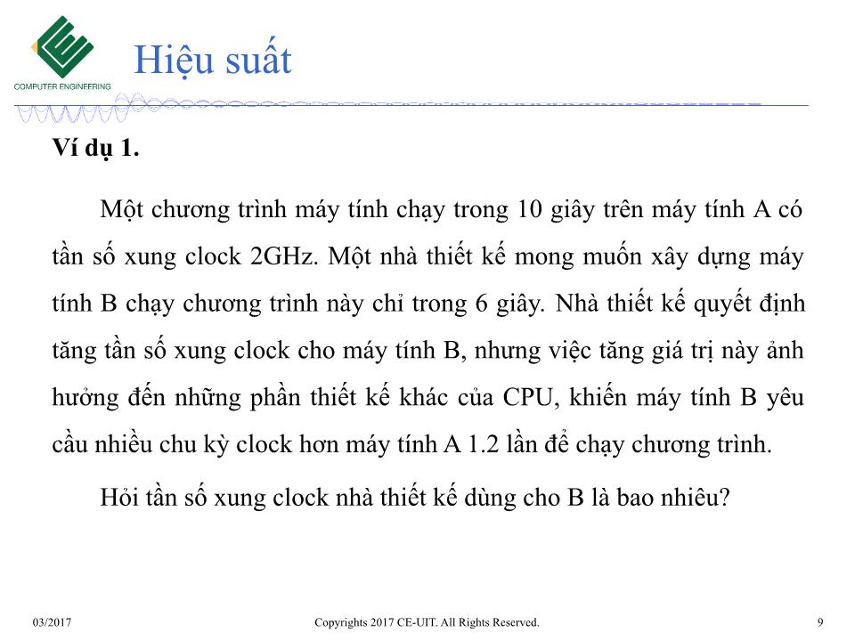 Bài giảng Kiến trúc máy tính - Tuần 2: Hiệu suất máy tính trang 9