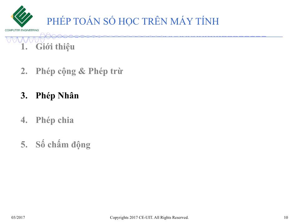 Bài giảng Kiến trúc máy tính - Tuần 6: Phép toán số học trên máy tính trang 10