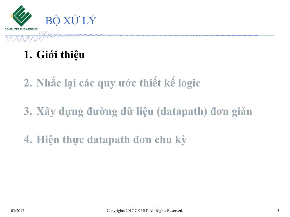 Bài giảng Kiến trúc máy tính - Tuần 10: Bộ xử lý Processor trang 3