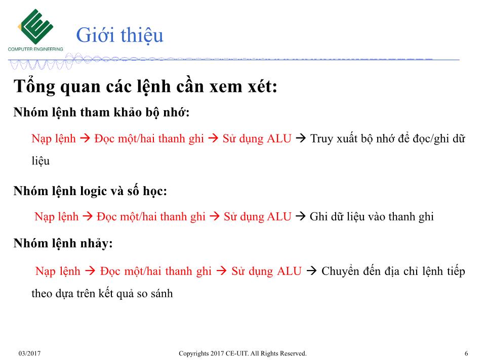 Bài giảng Kiến trúc máy tính - Tuần 10: Bộ xử lý Processor trang 6