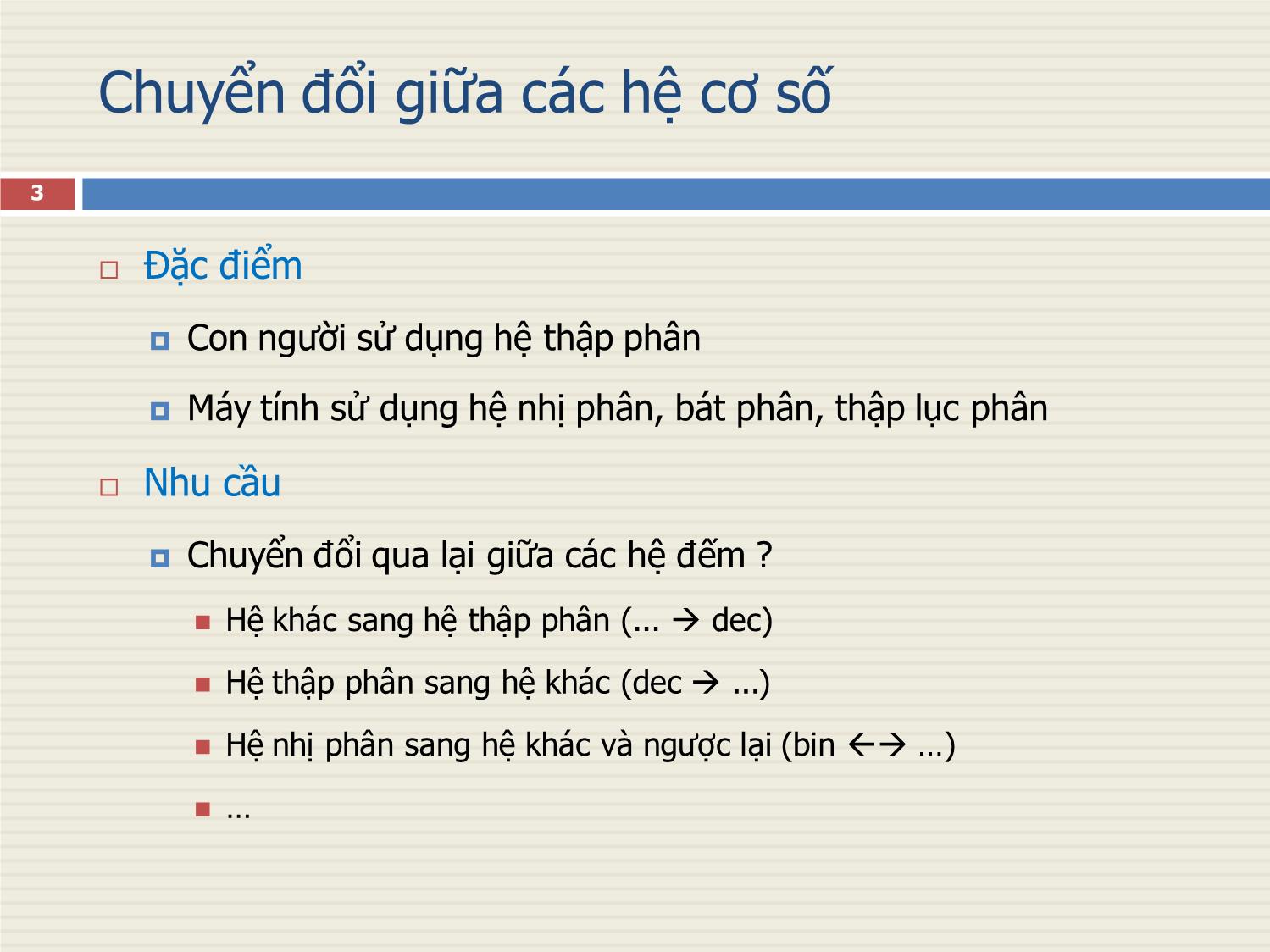 Bài giảng Kiến trúc máy tính & Hợp ngữ - Chương 2: Biểu diễn số nguyên trang 3