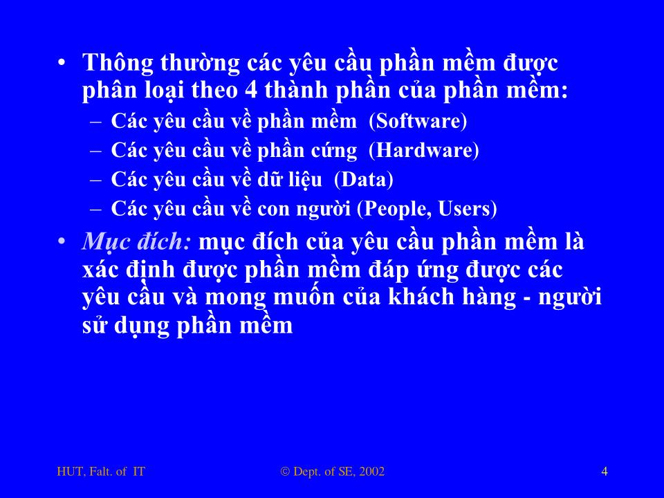 Bài giảng Nhập môn công nghệ phần mềm - Phần 3: Yêu cầu người dùng trang 4