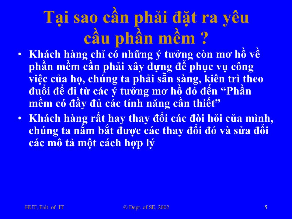 Bài giảng Nhập môn công nghệ phần mềm - Phần 3: Yêu cầu người dùng trang 5