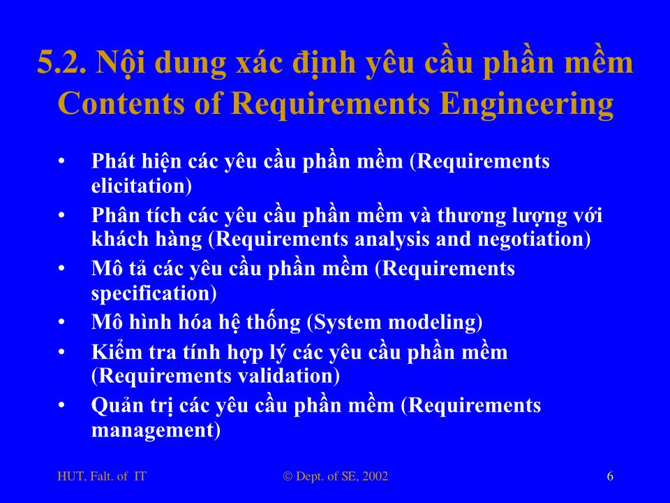 Bài giảng Nhập môn công nghệ phần mềm - Phần 3: Yêu cầu người dùng trang 6