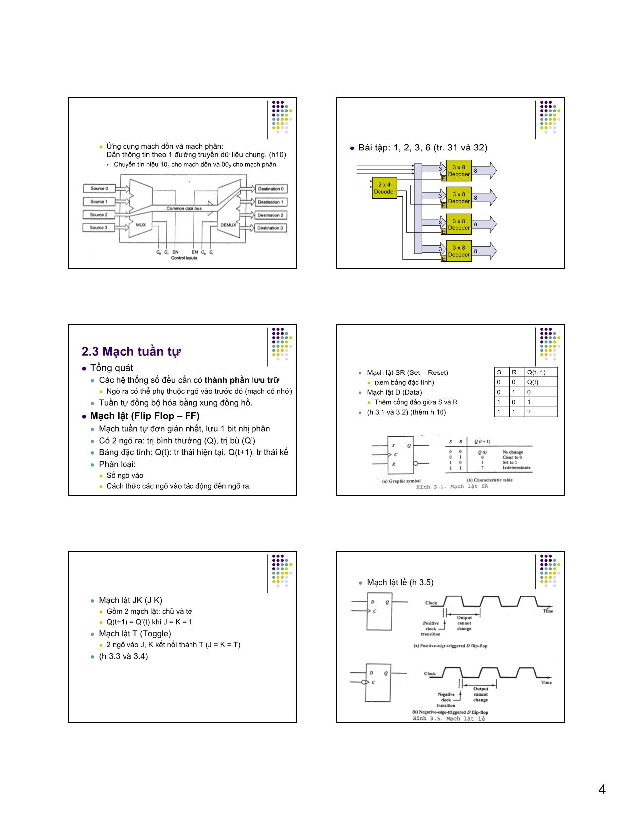 Bài giảng Kiến trúc máy tính & Hợp ngữ - Chương 2: Mức logic số trang 4