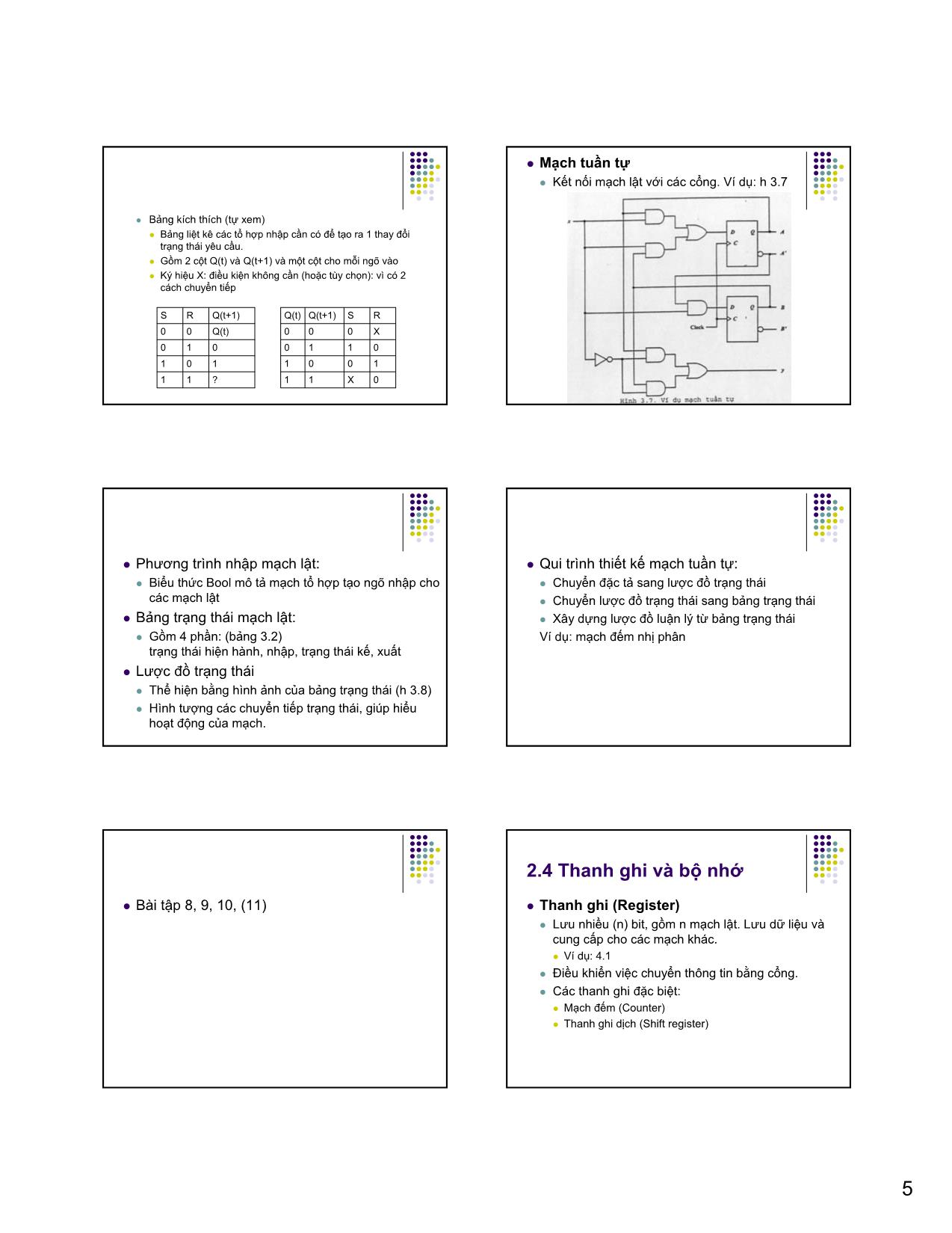 Bài giảng Kiến trúc máy tính & Hợp ngữ - Chương 2: Mức logic số trang 5