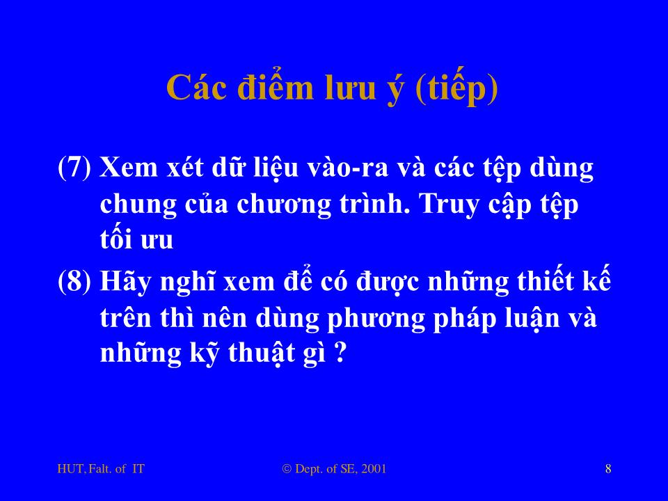 Bài giảng Nhập môn công nghệ phần mềm - Phần 4: Thiết kế và lập trình trang 8