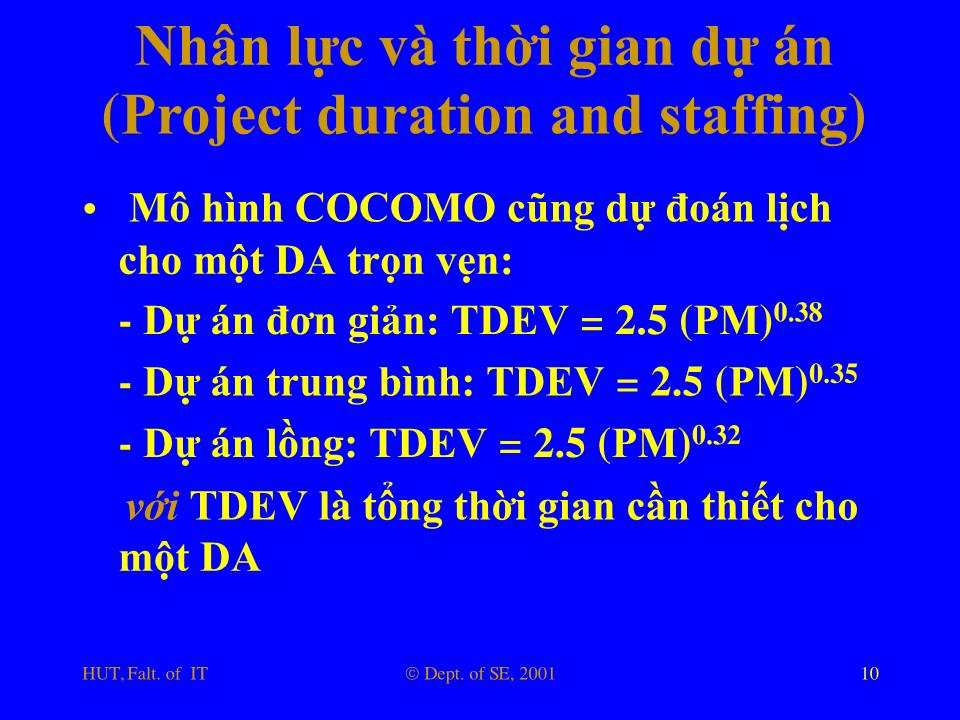 Bài giảng Nhập môn công nghệ phần mềm - Phần 6: Các chủ đề khác trong SE trang 10