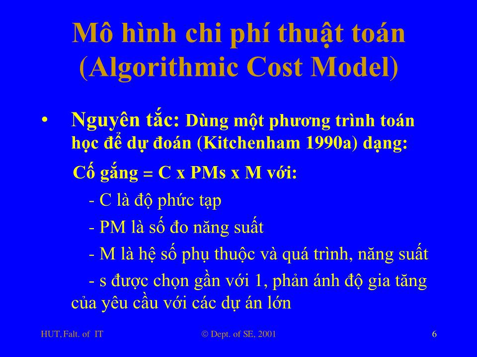 Bài giảng Nhập môn công nghệ phần mềm - Phần 6: Các chủ đề khác trong SE trang 6