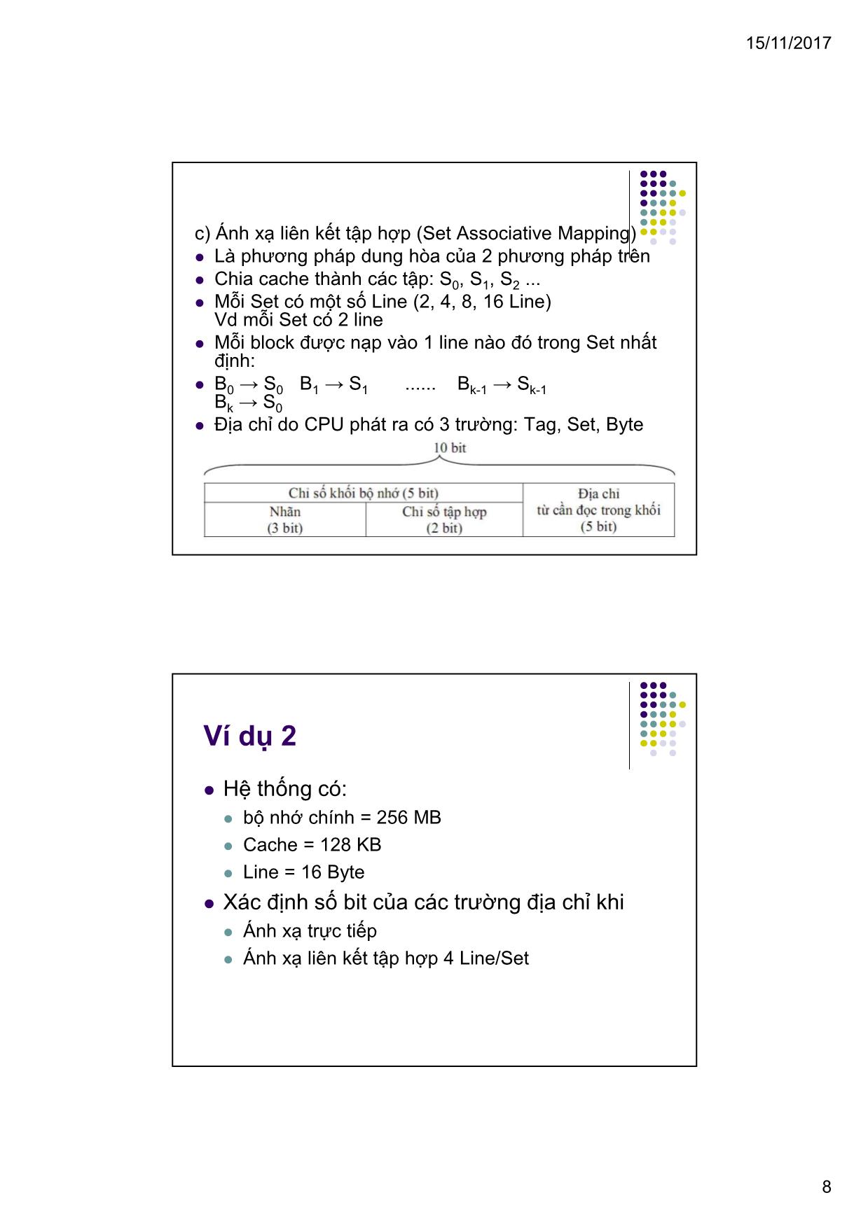 Bài giảng Kiến trúc máy tính & Hợp ngữ - Bài 5: Tổ chức bộ nhớ (Phần 2) trang 8