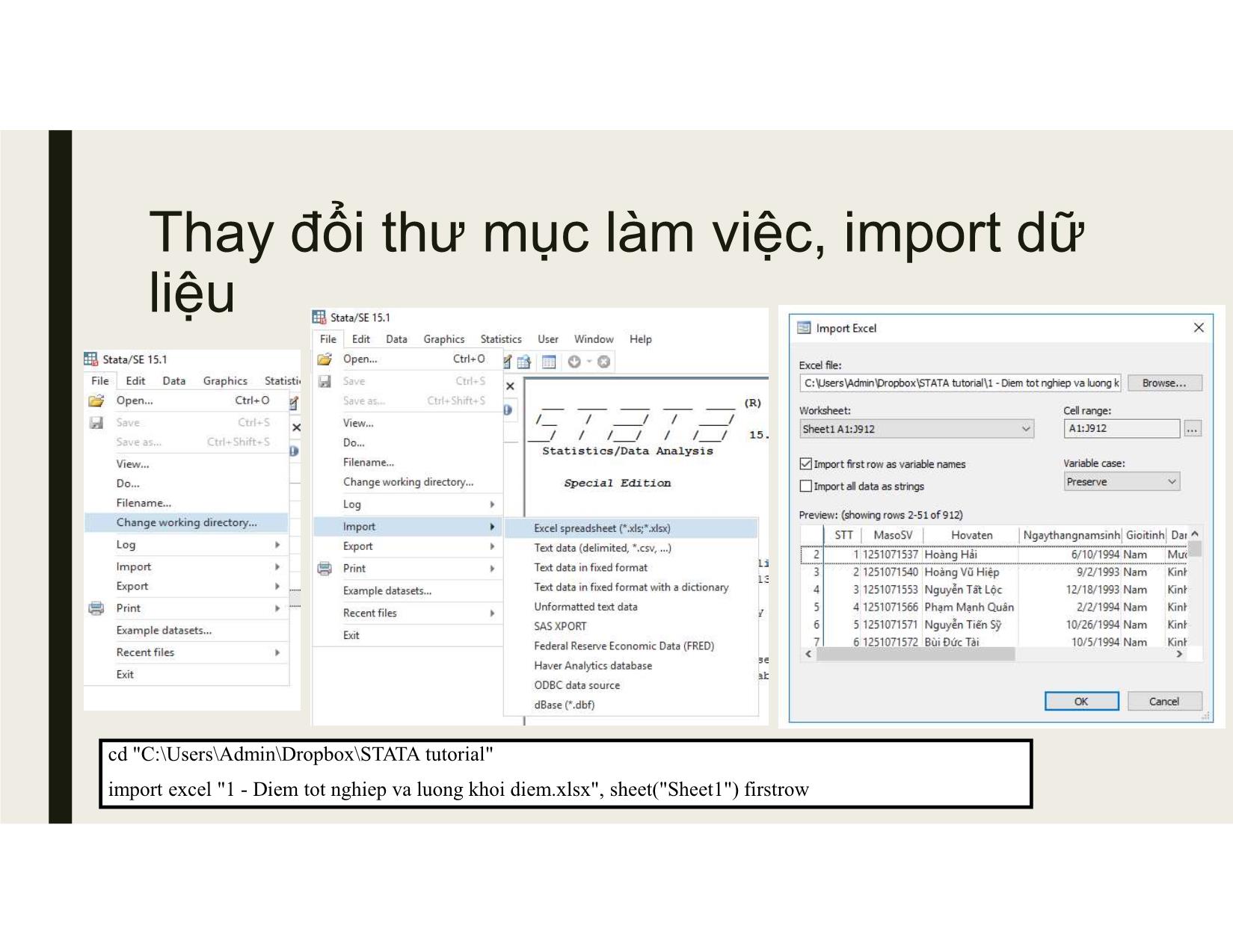 Bài giảng Sử dụng stata cơ bản trang 5