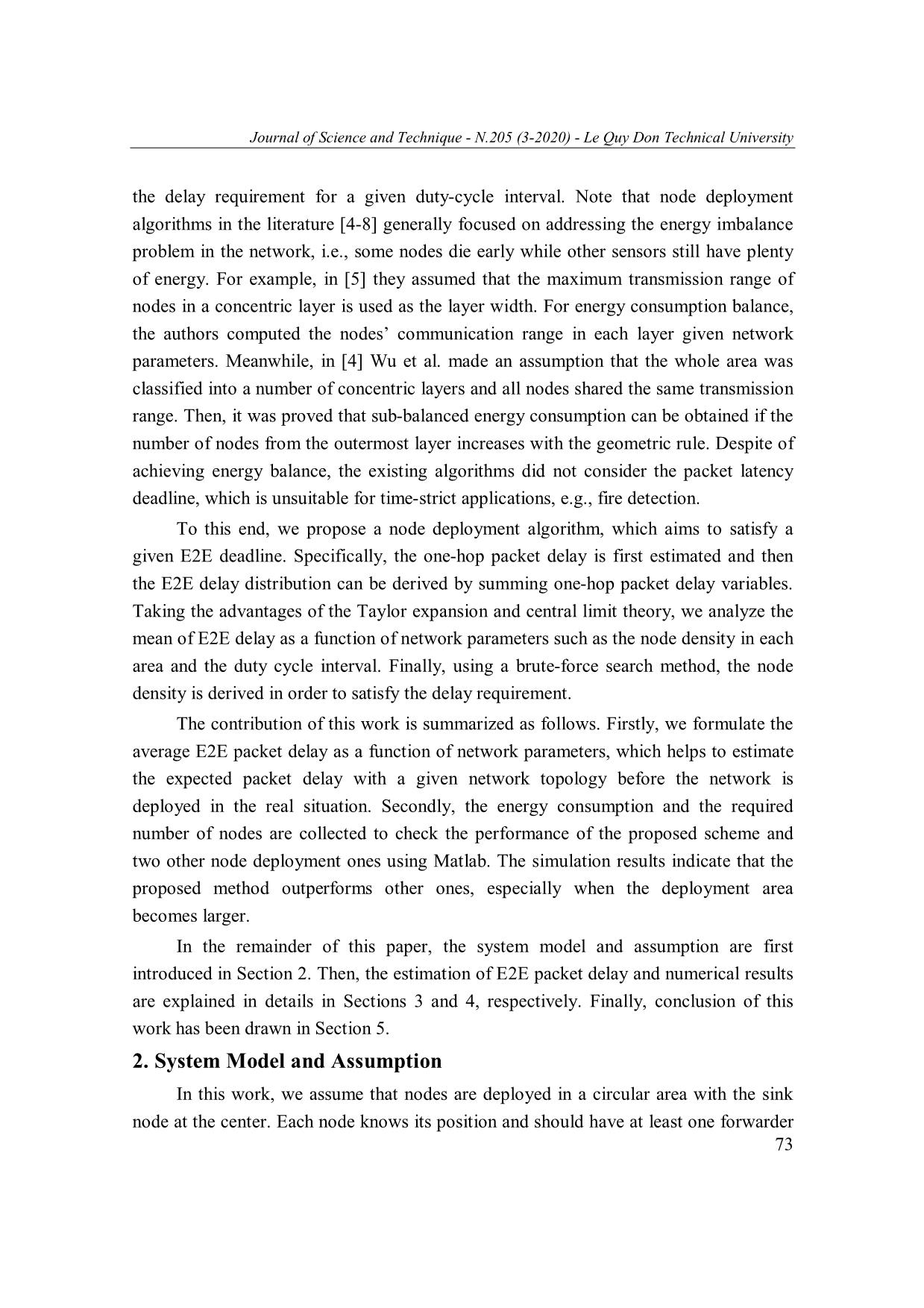 Determining node density to guarantee average latency in duty-Cycled wireless sensor networks trang 2