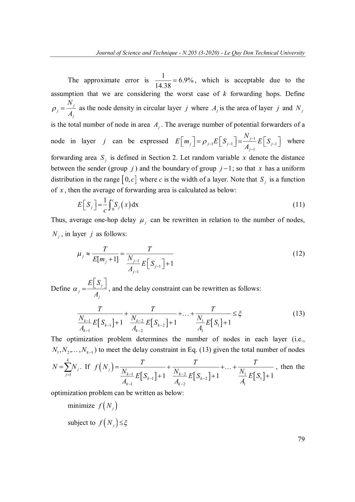 Determining node density to guarantee average latency in duty-Cycled wireless sensor networks trang 8