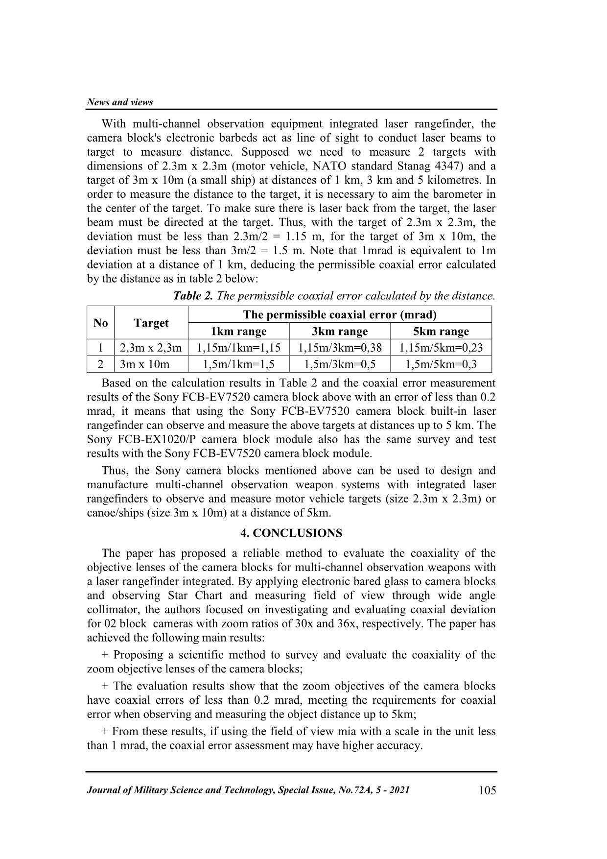 Evaluation of the coaxiality of optical systems with large magnification on block cameras trang 5