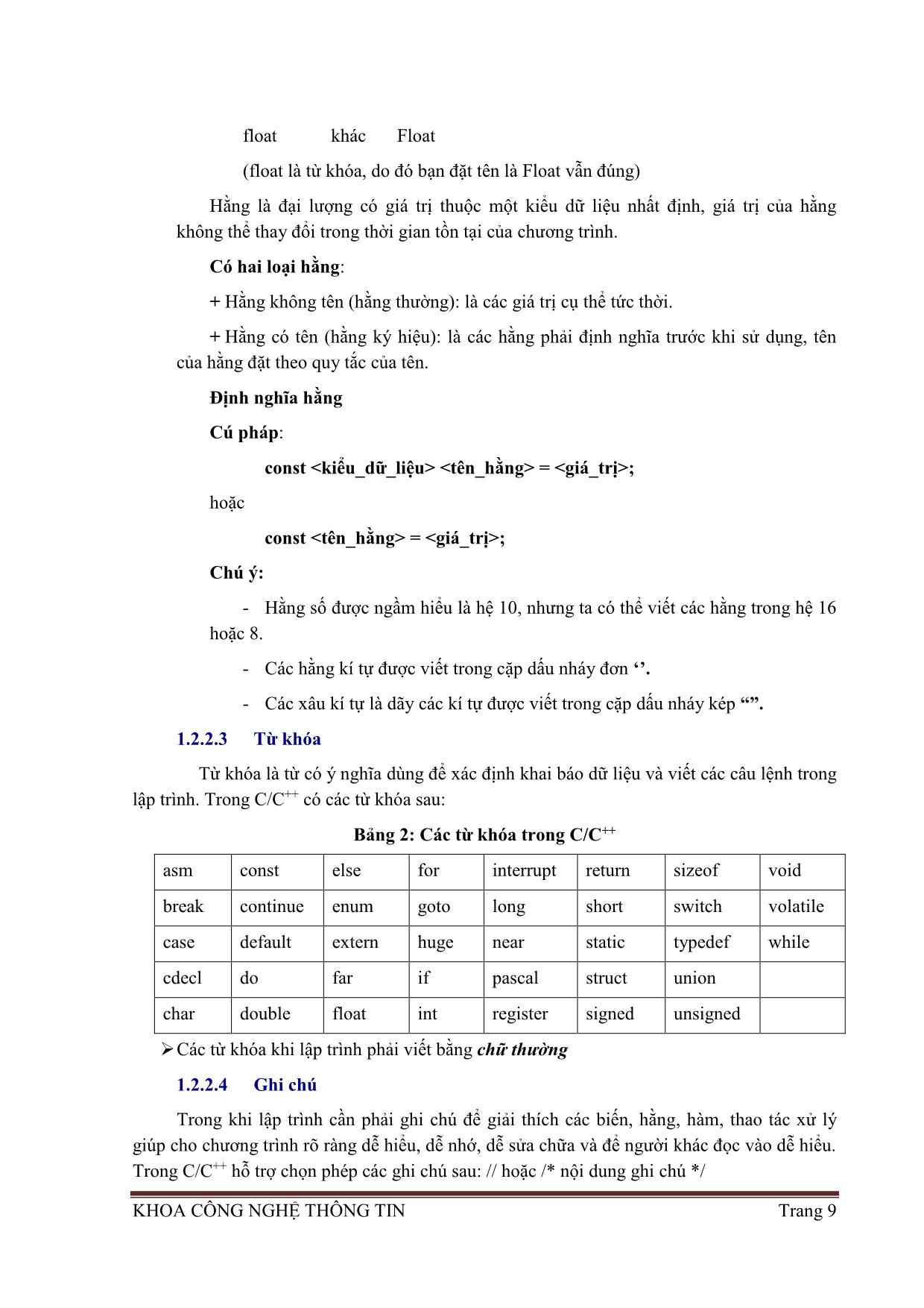 Giáo trình Kỹ thuật lập trình - Nguyễn Gia Quang Đăng trang 10