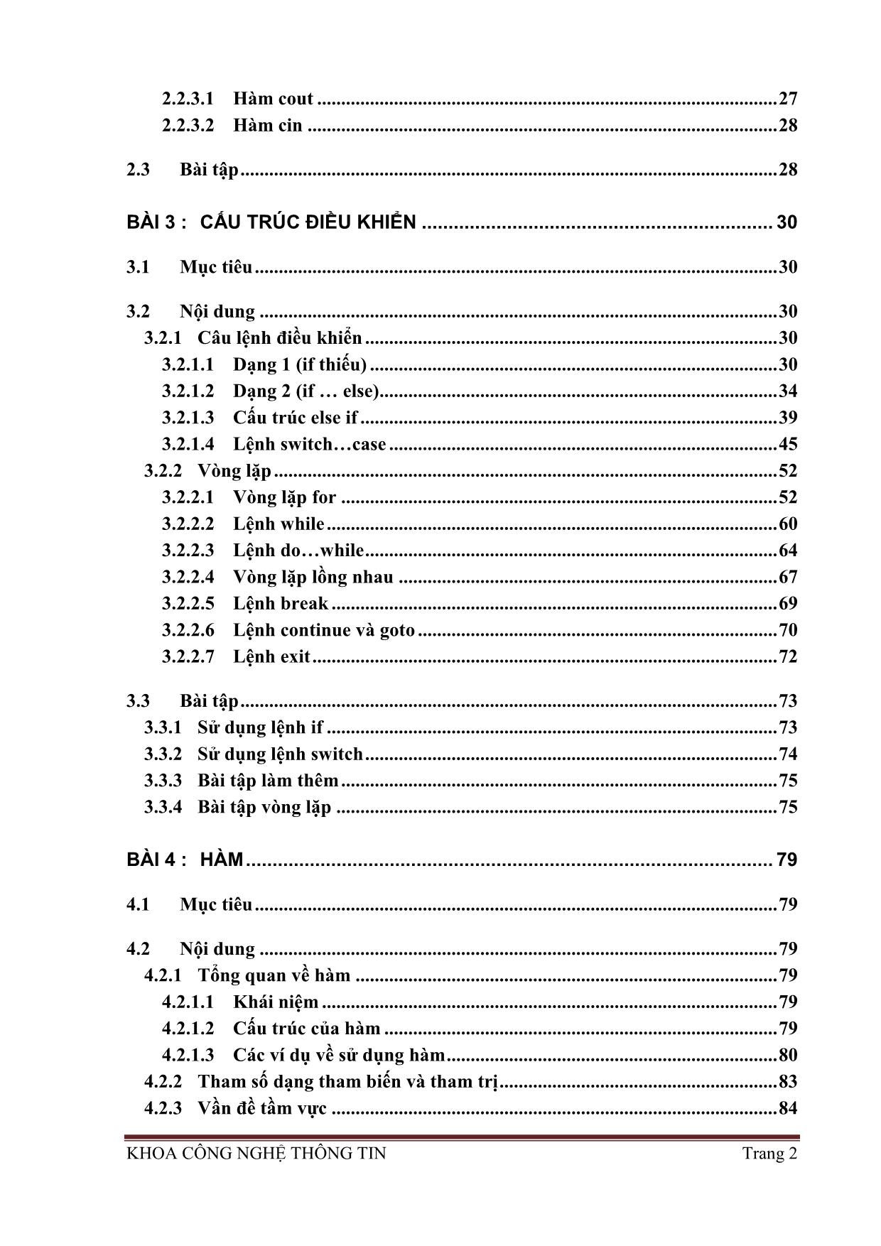 Giáo trình Kỹ thuật lập trình - Nguyễn Gia Quang Đăng trang 3