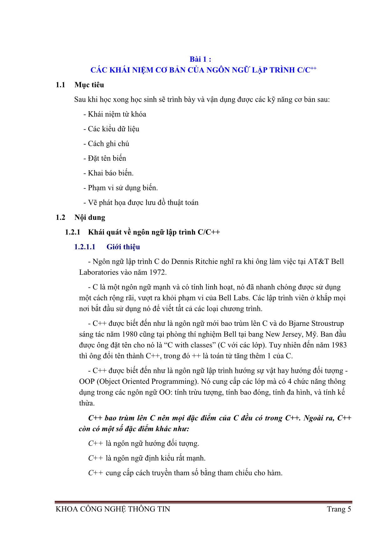 Giáo trình Kỹ thuật lập trình - Nguyễn Gia Quang Đăng trang 6