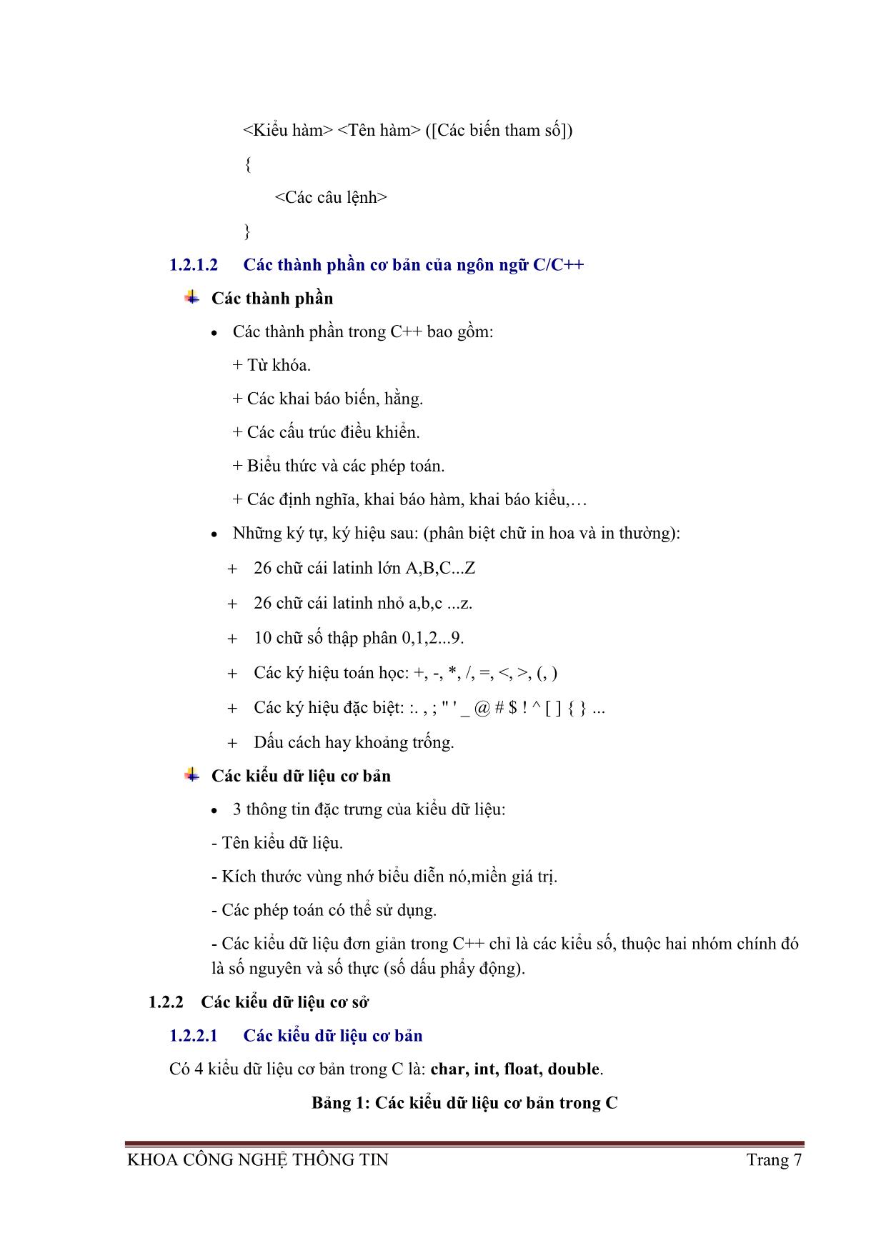 Giáo trình Kỹ thuật lập trình - Nguyễn Gia Quang Đăng trang 8