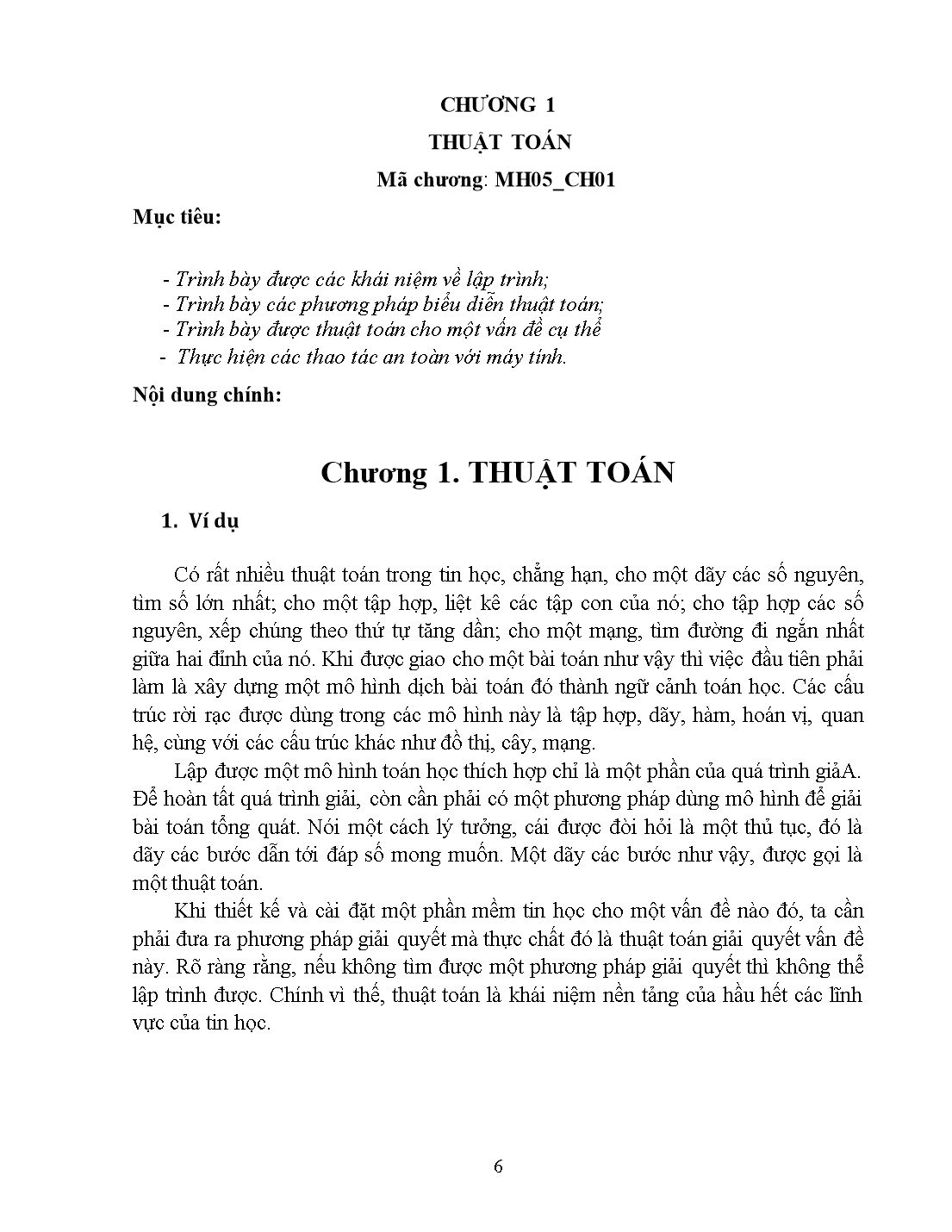 Giáo trình Lập trình căn bản - Lập trình máy tính trang 6