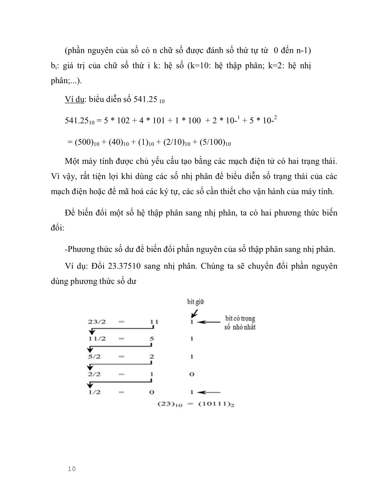 Giáo trình Cấu trúc máy tính trang 10