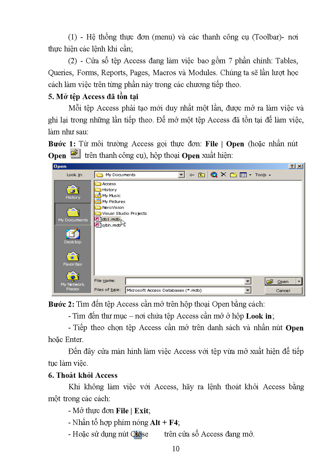 Giáo trình Lập trình quản lý Access - Lập trình máy tính trang 10