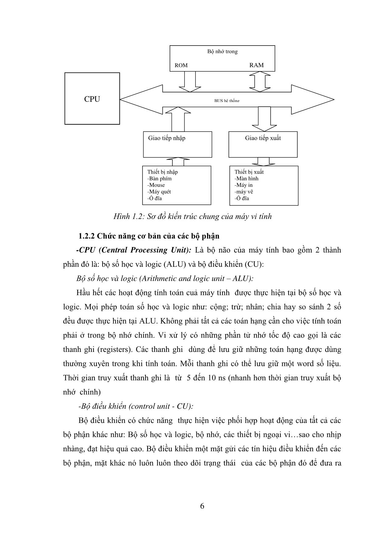 Giáo trình Kiến trúc máy tính và hợp ngữ trang 6