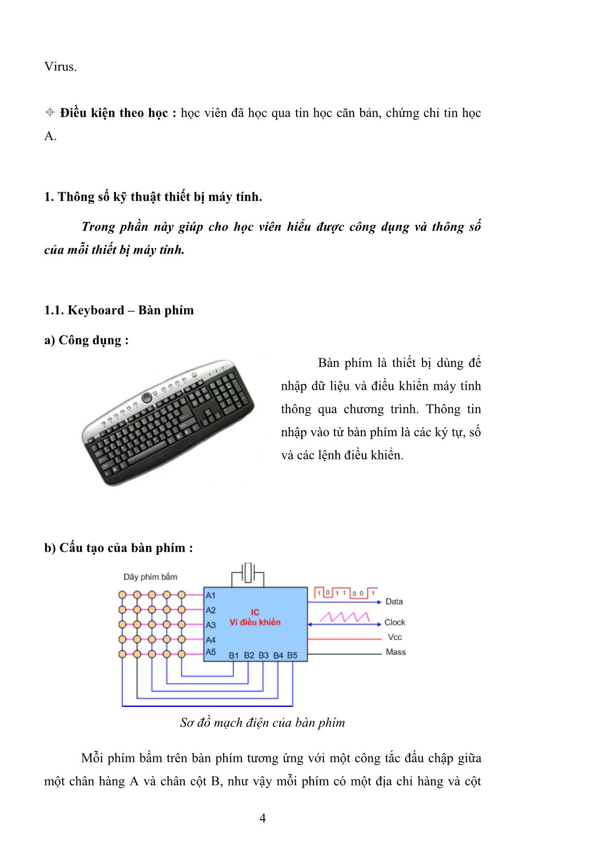 Giáo trình Lắp ráp và cài đặt máy tính - Nghề: Thiết kế trang web trang 6