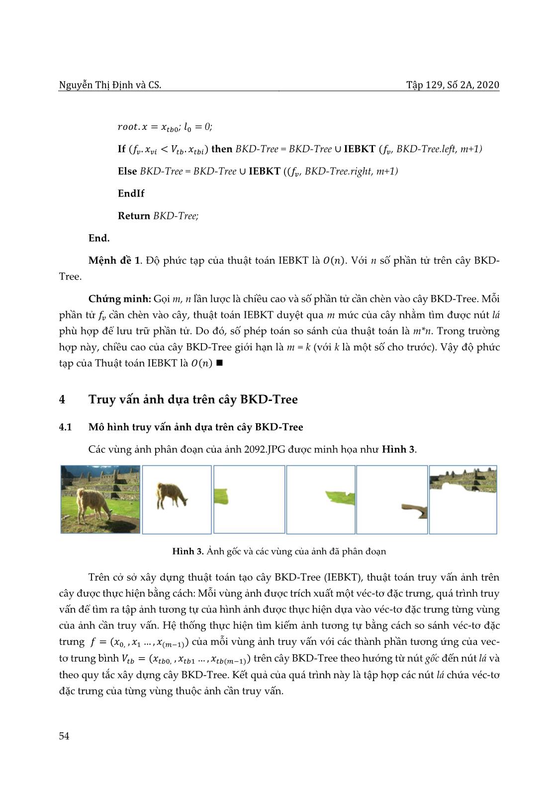 Một phương pháp phân cụm dựa trên cây KD -Tree cho bài toán tìm kiếm ảnh trang 6