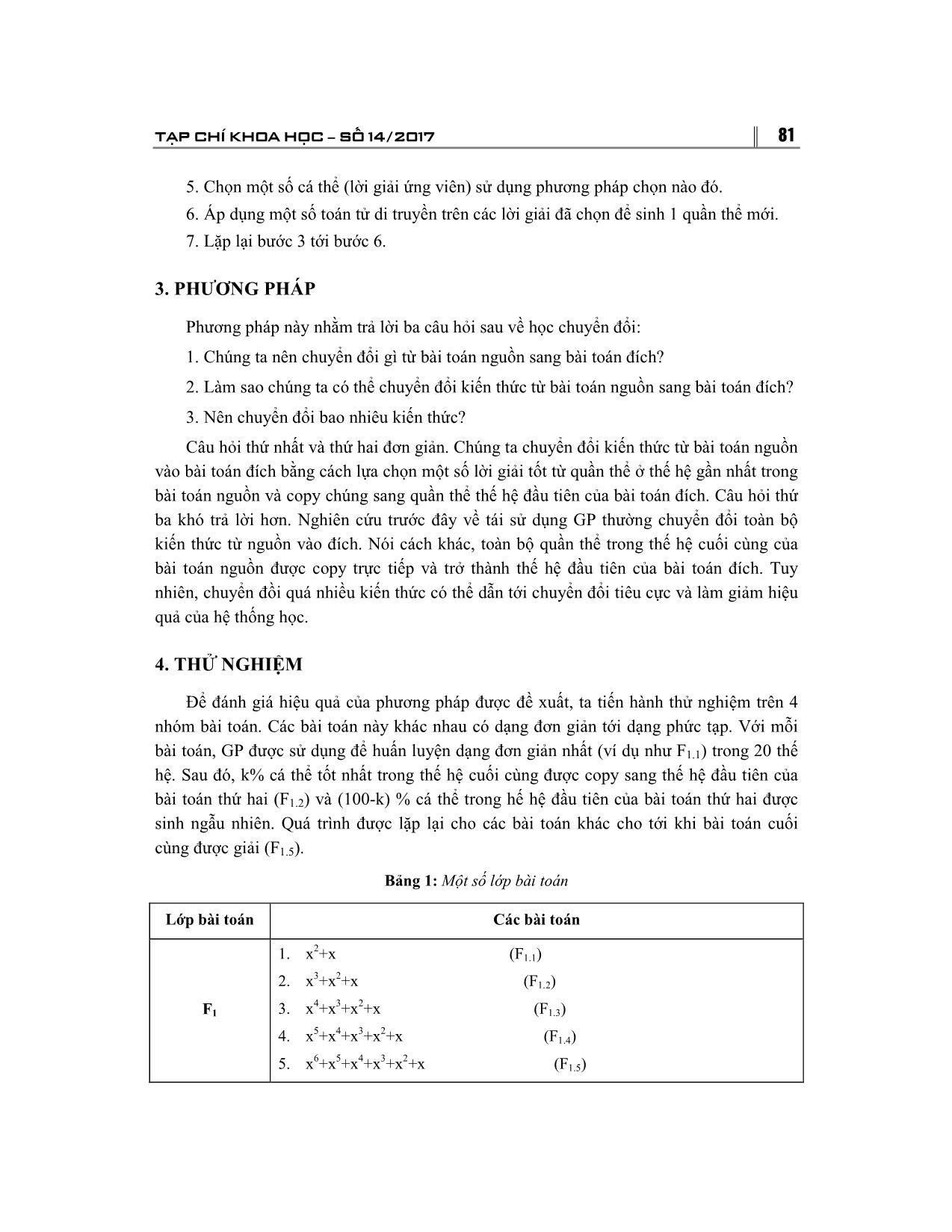 Nghiên cứu về học chuyển đổi trong GP (Genetic programming) trang 3