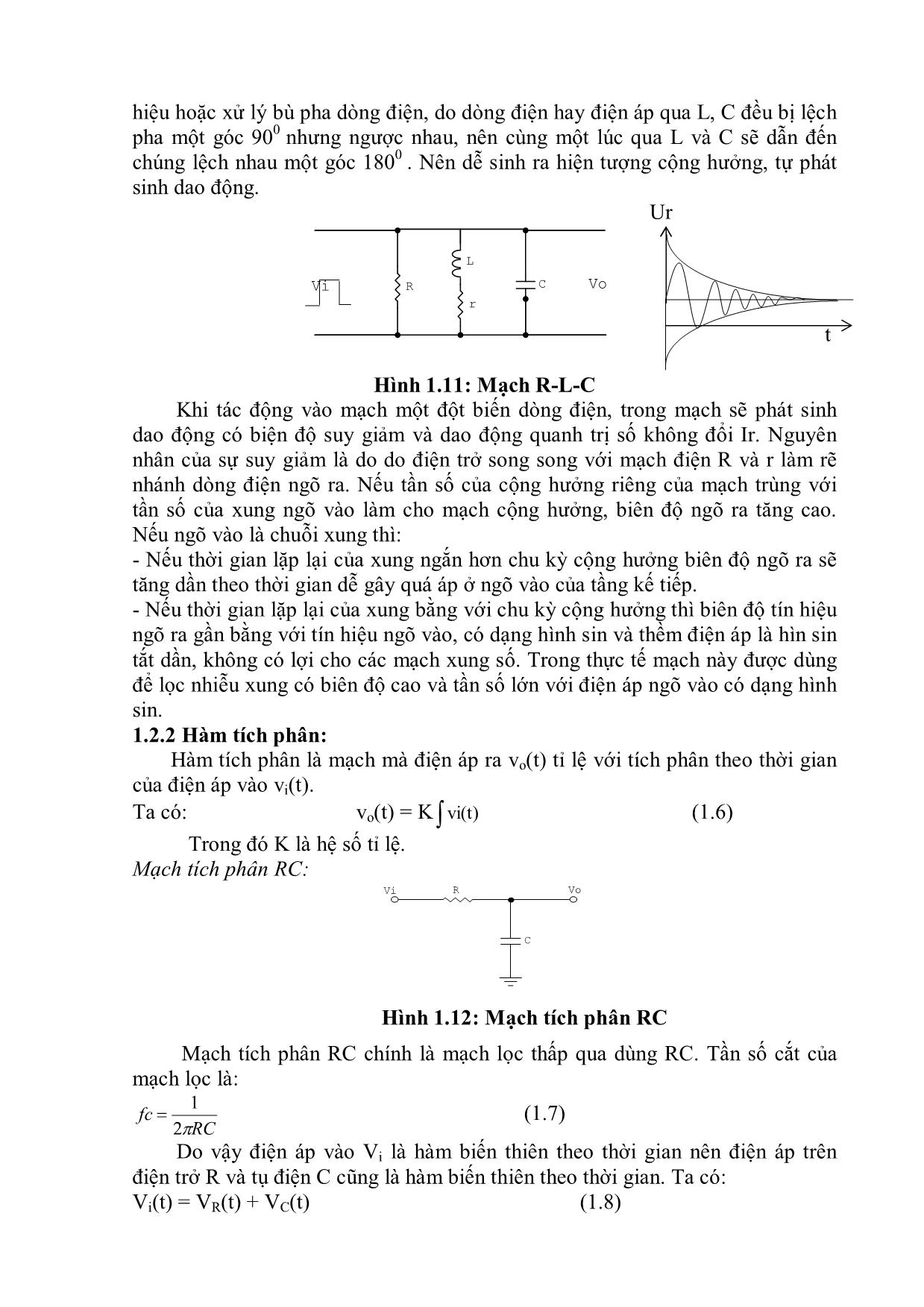 Giáo trình Kỹ thuật xung số - Bài mở đầu: Các khái niệm cơ bản về kỹ thuật xung số trang 10