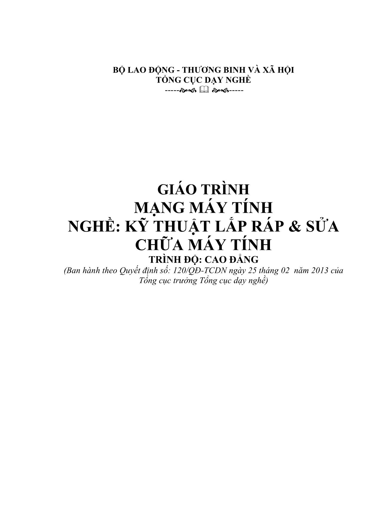 Giáo trình Mạng máy tính - Chương 1+2 trang 2