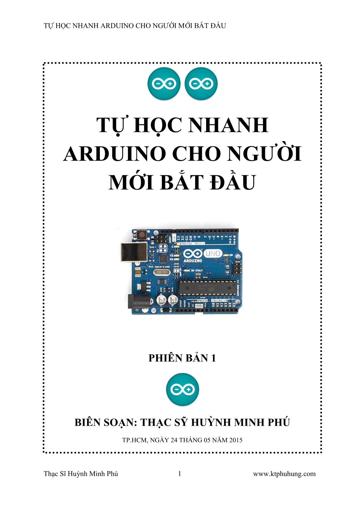 Tài liệu Tự học nhanh Arduino cho người mới bắt đầu trang 1