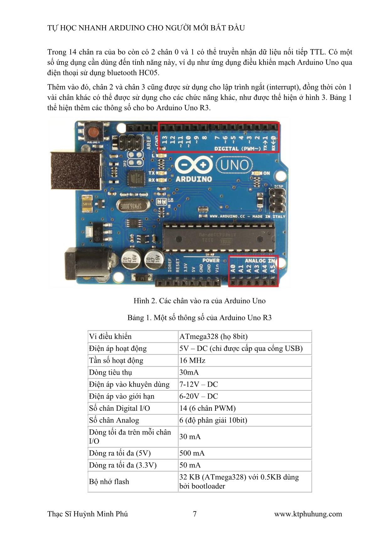 Tài liệu Tự học nhanh Arduino cho người mới bắt đầu trang 7