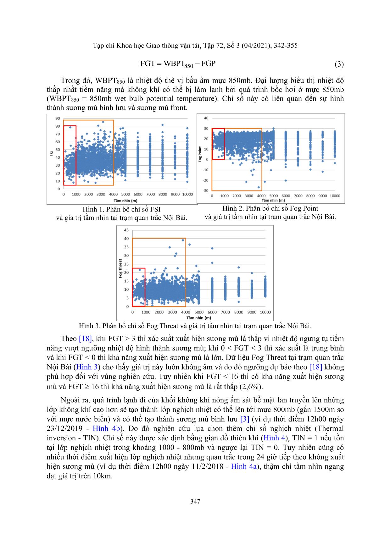 An algorithm for mist and fog forecasting for Noi Bai international airport, Ha Noi, Viet Nam trang 6