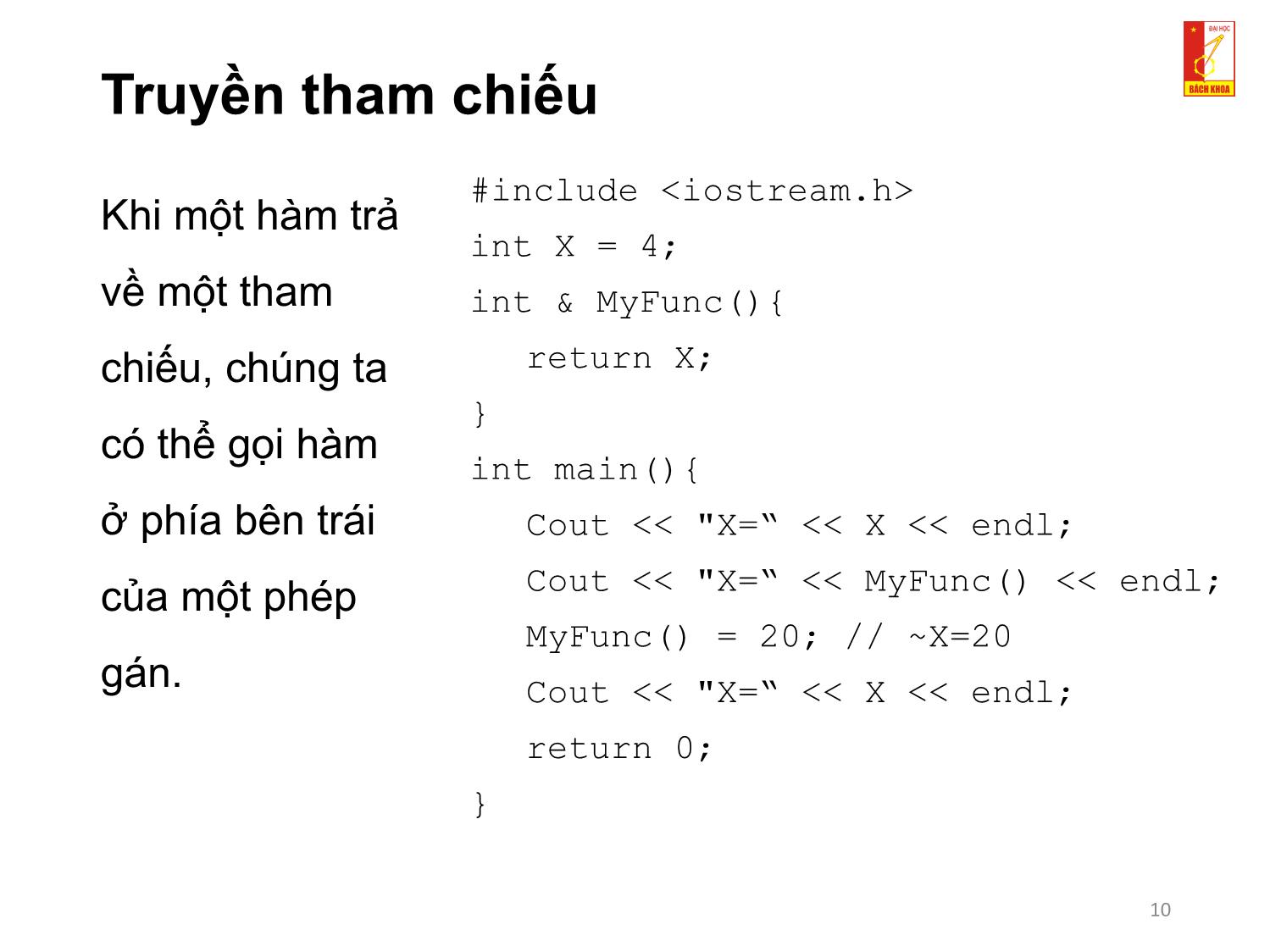 Bài giảng Kỹ thuật lập trình - Chương 3: Hàm trang 10