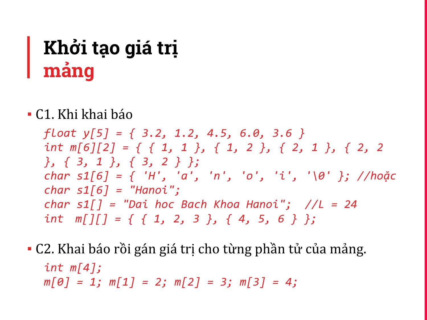 Bài giảng Kỹ thuật lập trình - Chương 7: Cấu trúc dữ liệu trang 9