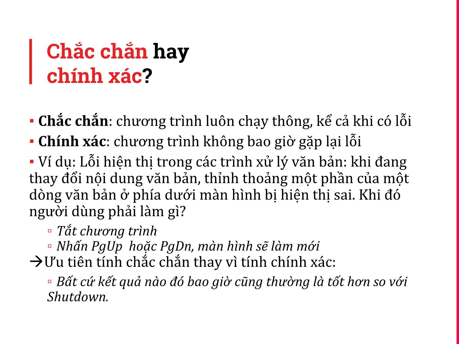 Bài giảng Kỹ thuật lập trình - Chương 8: Lập trình phòng ngừa trang 10