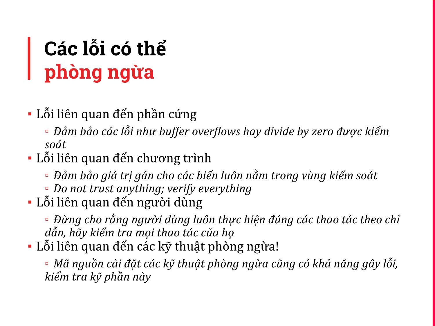 Bài giảng Kỹ thuật lập trình - Chương 8: Lập trình phòng ngừa trang 6