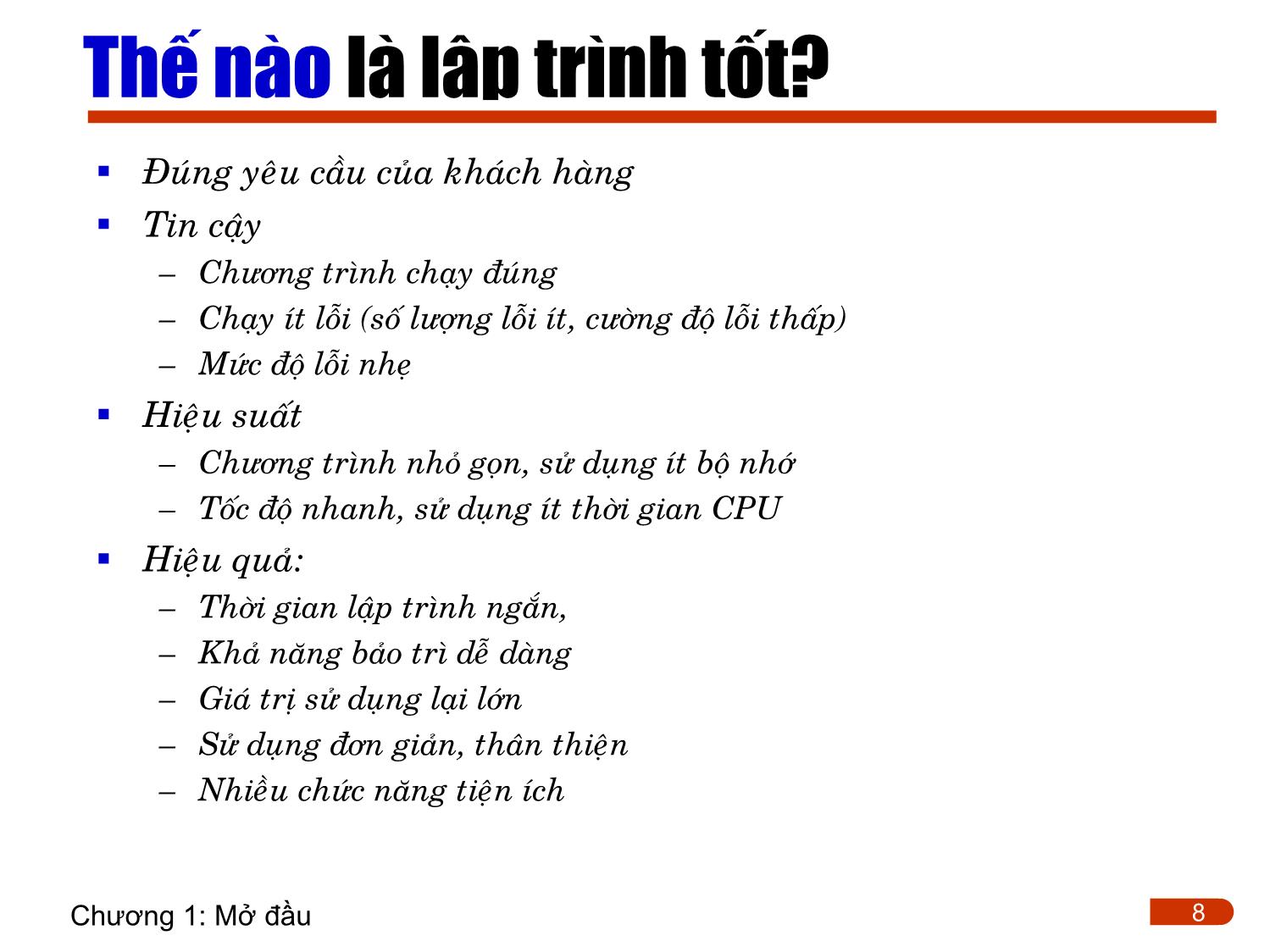 Bài giảng Lập trình - Chương 1: Giới thiệu trang 8