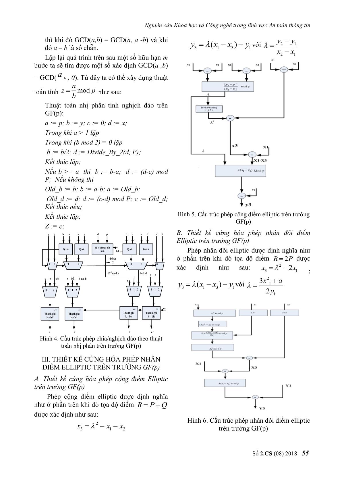 Một giải pháp cứng hóa phép nhân điểm Elliptic trên trường GF(p) trang 4